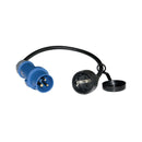 Stecker CEE auf Schukokupplung 0,5 m